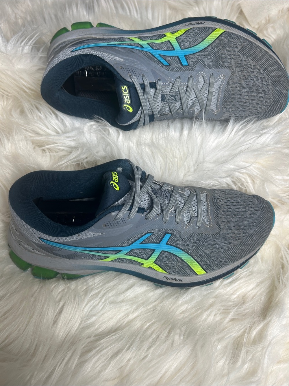 Asics GT-1000 10, Men's Size 9.5 Sheet Rock/Hazard Green Running Shoes